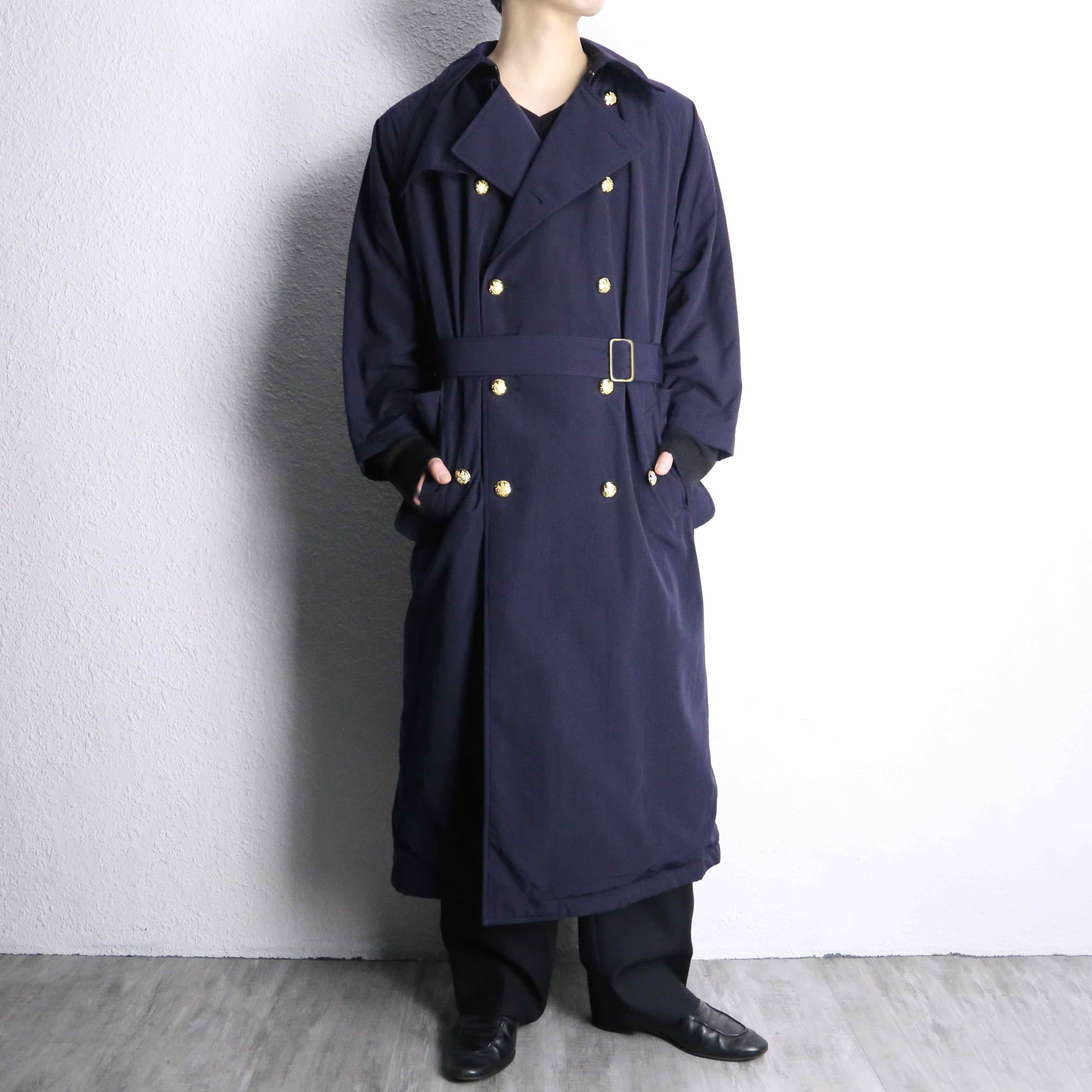 Polo by Ralph Lauren” navy long soft padded trench coat
