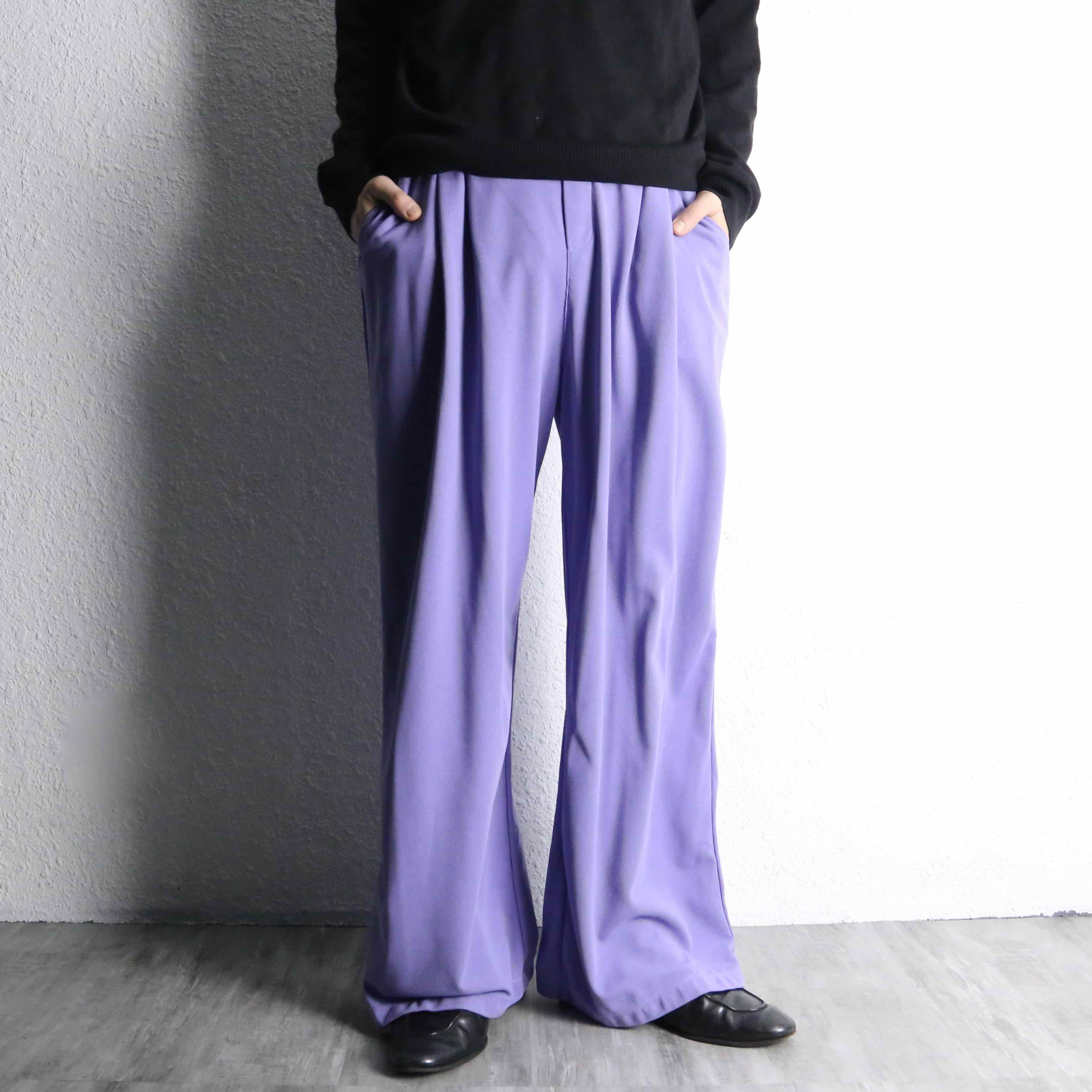 purple wide 2tuck easy slacks
