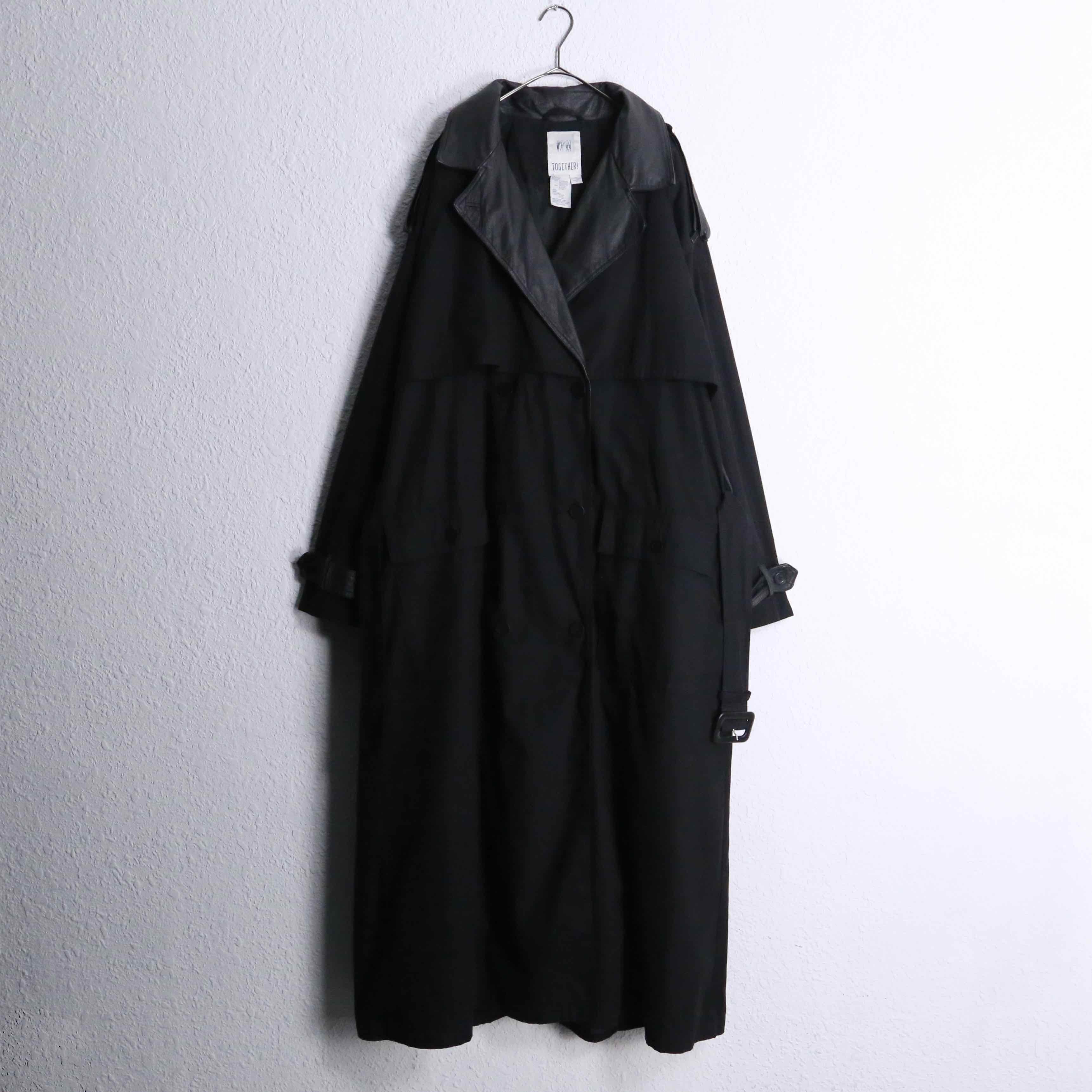 ジャケット・アウター 1990sArchive  Super Long Coat 1980-90s TOGETHER leather switch super long coat