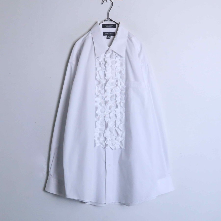 remake white color frill shirt