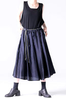 BISHOOL Cupra Jacquard 帯締 3Tuck Half Pants blue