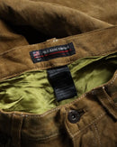 "POLO JEANS" camel brown color straight suede pants.