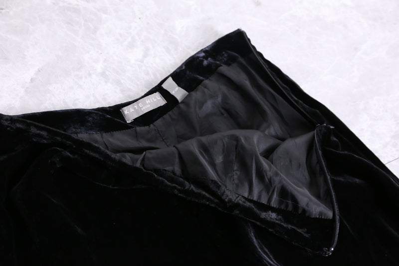 no mistake black color velor pants