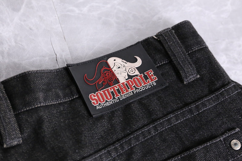 "SOUTH POLE" black baggy painter denim