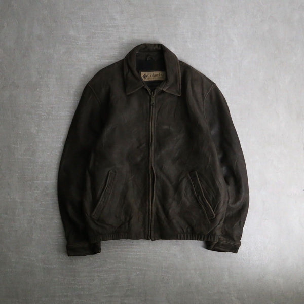 1990s Columbia swing top leather jacket