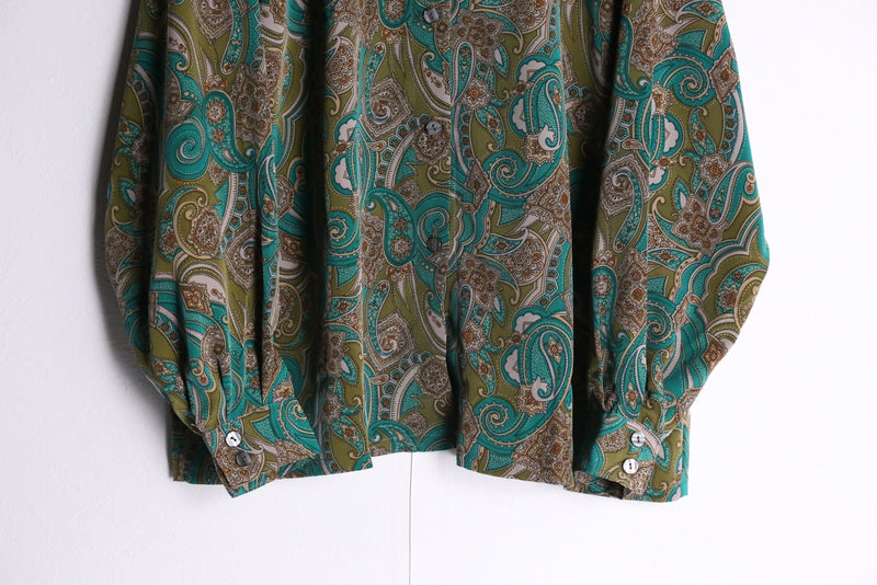 moss green paisley pattern shirts