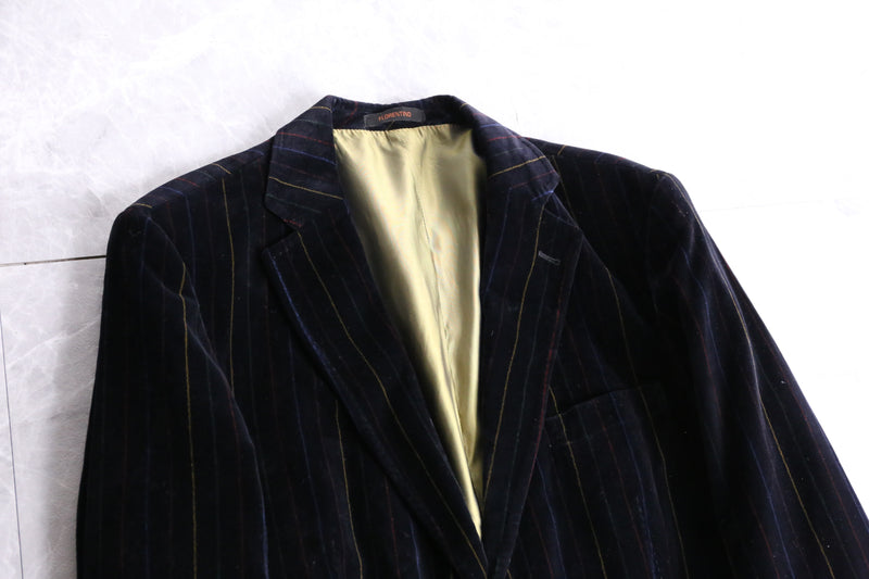 striped velor tailored jacket