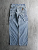 "Carhartt"double knee light wash wide denim