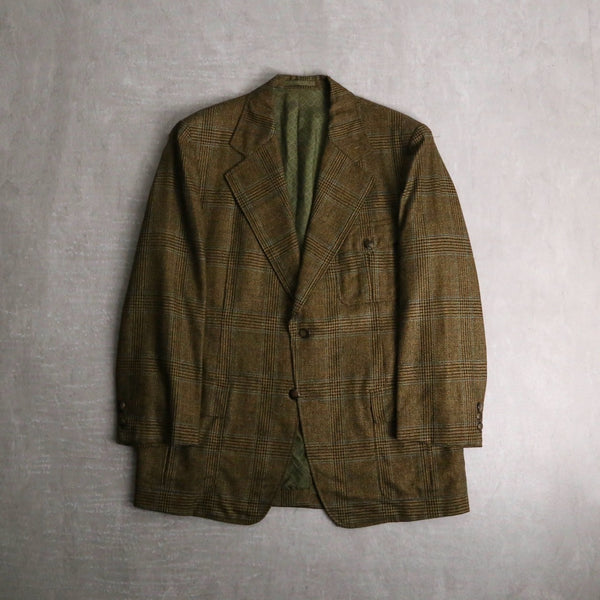 1970s vintage check tailored jacket