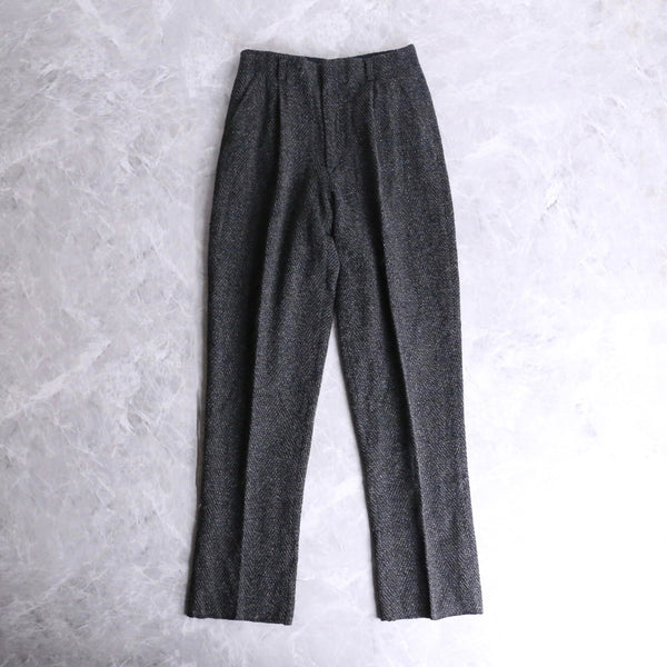 mix color wool knit slacks pants