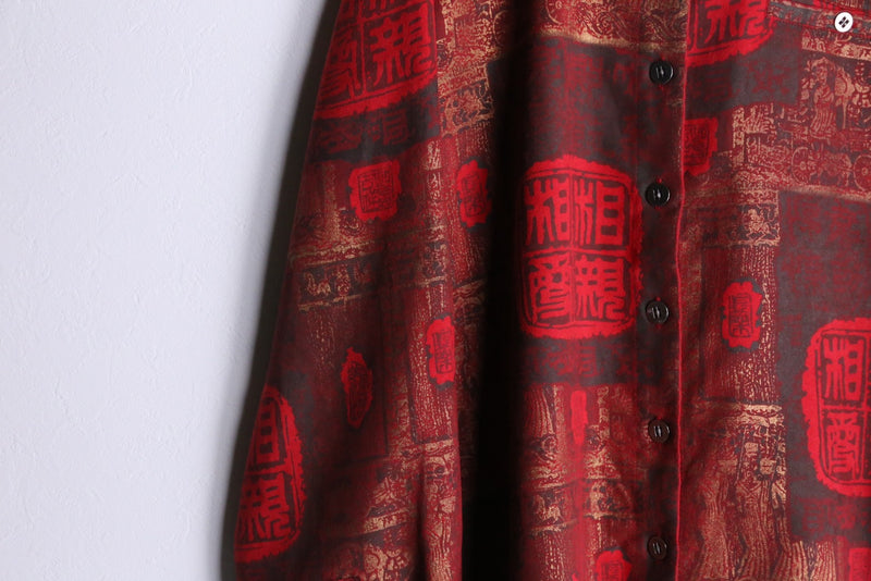 "CHICO'S" kanji design shirts jacket