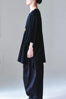BISHOOL Giza Cotton Classic Big-T -向日葵 black-