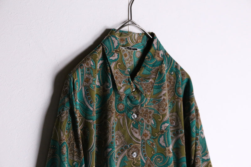 moss green paisley pattern shirts