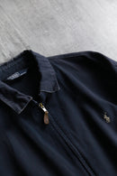 "Polo by Ralph Lauren" elbow patch navy Harrington jacket
