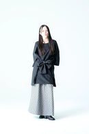 BISHOOL Bloom Jacquard OBI Top black