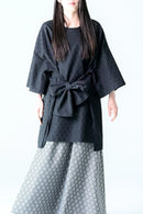 BISHOOL Bloom Jacquard OBI Top black