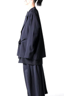 BISHOOL Wool Gabardine Fallen Collar Jacket
