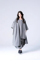BISHOOL Bloom Jacquard Drape Cloth Top gray