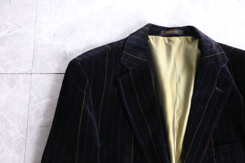 striped velor tailored jacket