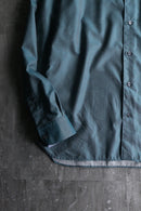 "Ermenegild Zegna" turquoise green twill cotton shirt