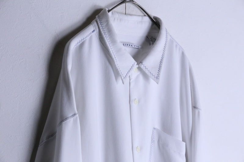 pure white design big rayon shirt