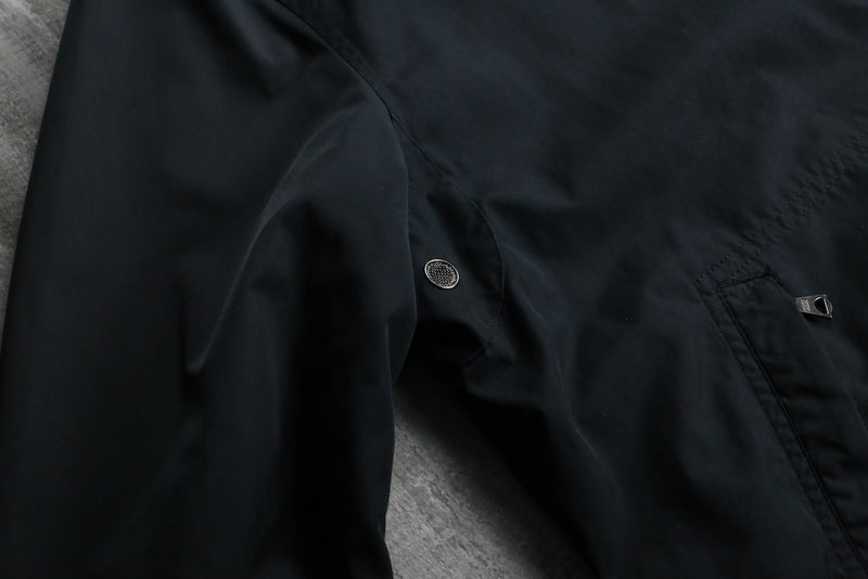 "Polo by Ralph Lauren" stand collar black nylon jacket