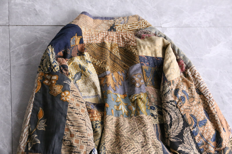 old coin button patchwork jacket