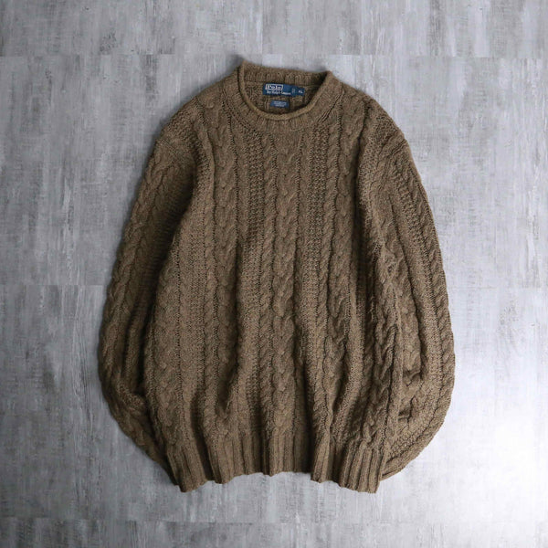 "Polo by Ralph Lauren" natural textile roll neck knit