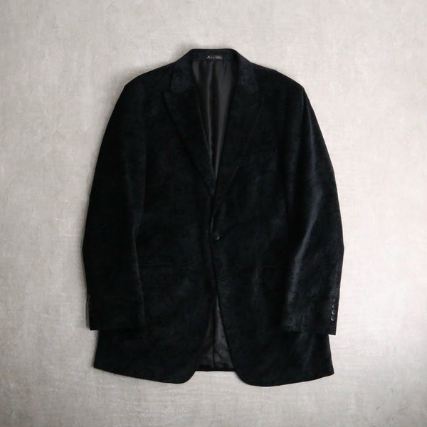 1990s paisley pattern velor tailored jacket