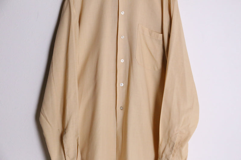 70's light yellow poly shirts