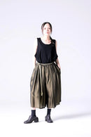 BISHOOL Cupra Jacquard 帯締 3Tuck Half Pants dark yellow