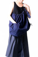 BISHOOL Wash Denim Volume OBI Bag