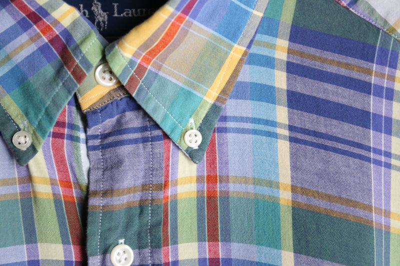 "Polo by Ralph Lauren" pastel color check button down shirts