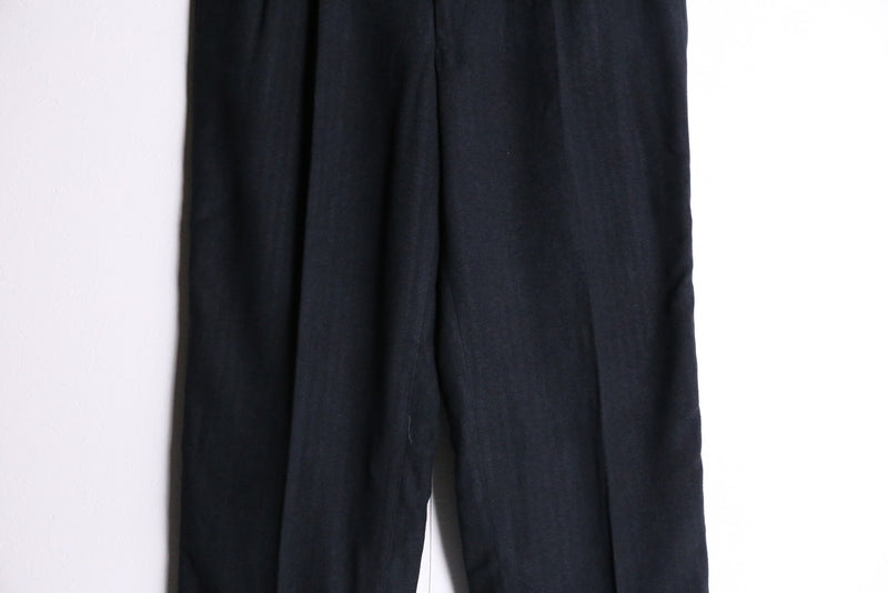 black shadow stripe brushed slacks