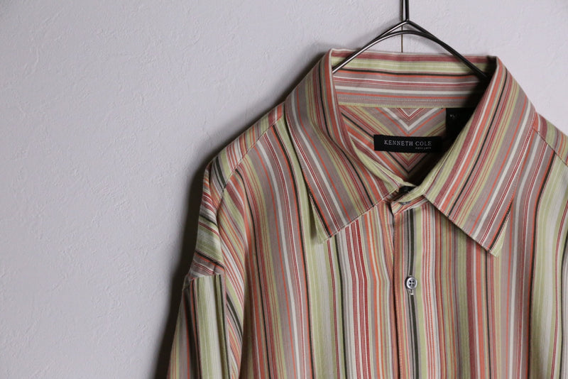 multicolor stripe pattern dress shirts