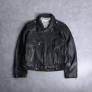 black 4 pockets belted double riders jacket