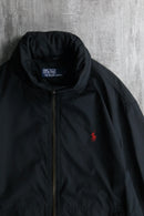 "Polo by Ralph Lauren" stand collar black nylon jacket