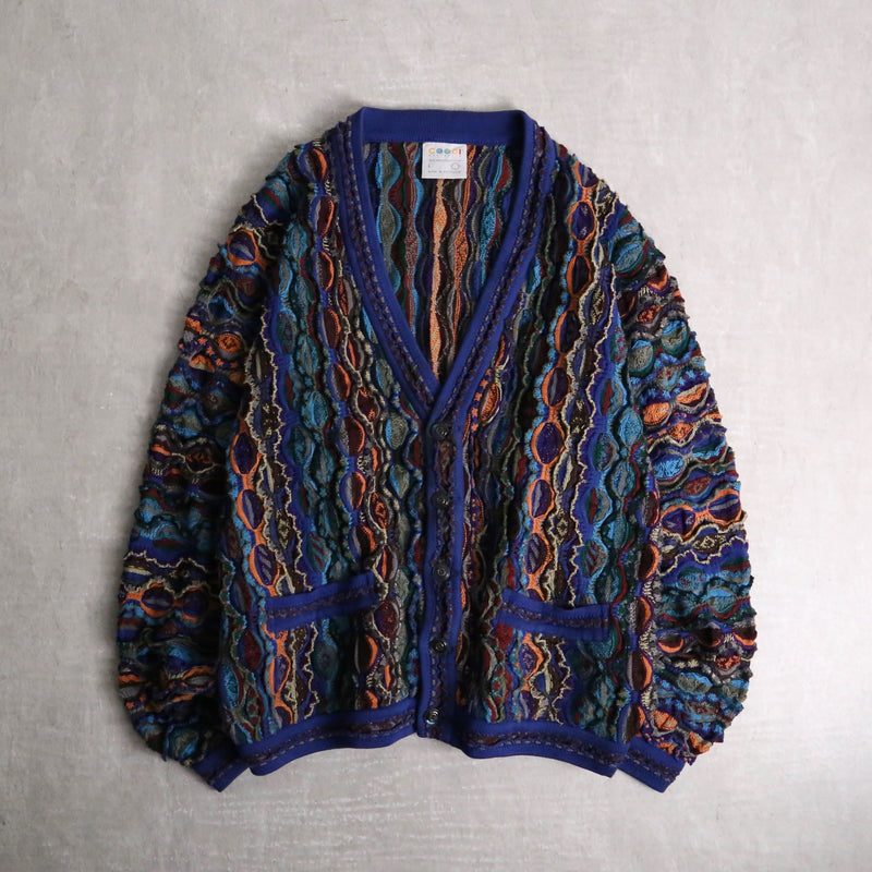 "COOGI" special quality 3D design knit cardigan