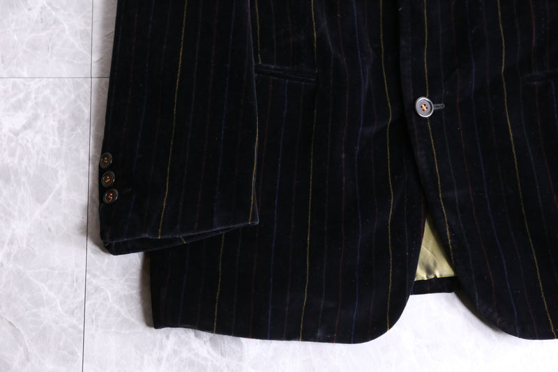 striped velor tailored jacket