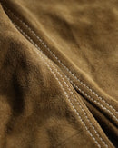 "POLO JEANS" camel brown color straight suede pants.
