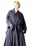 BISHOOL Tropical Wool KIMONO Dress Coat sumikuro