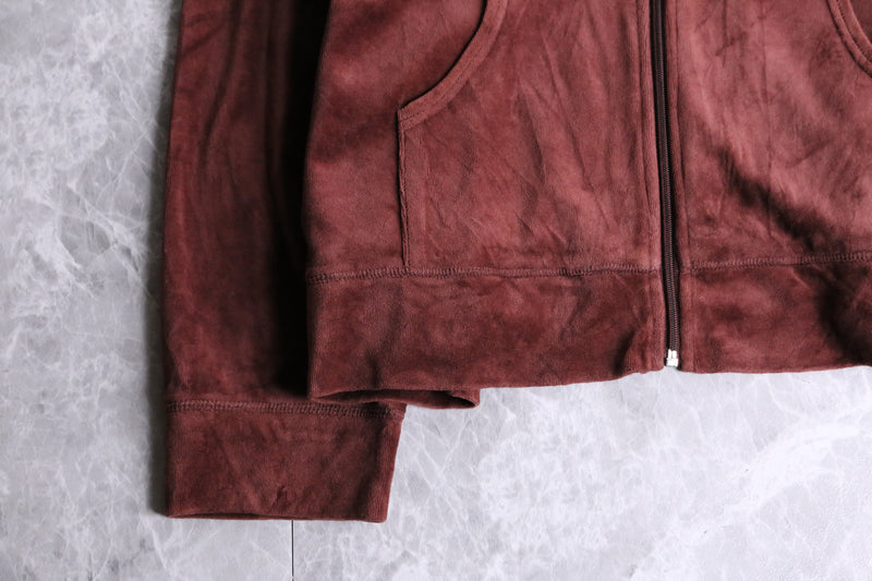 "Mickey" velour zip-up hoody