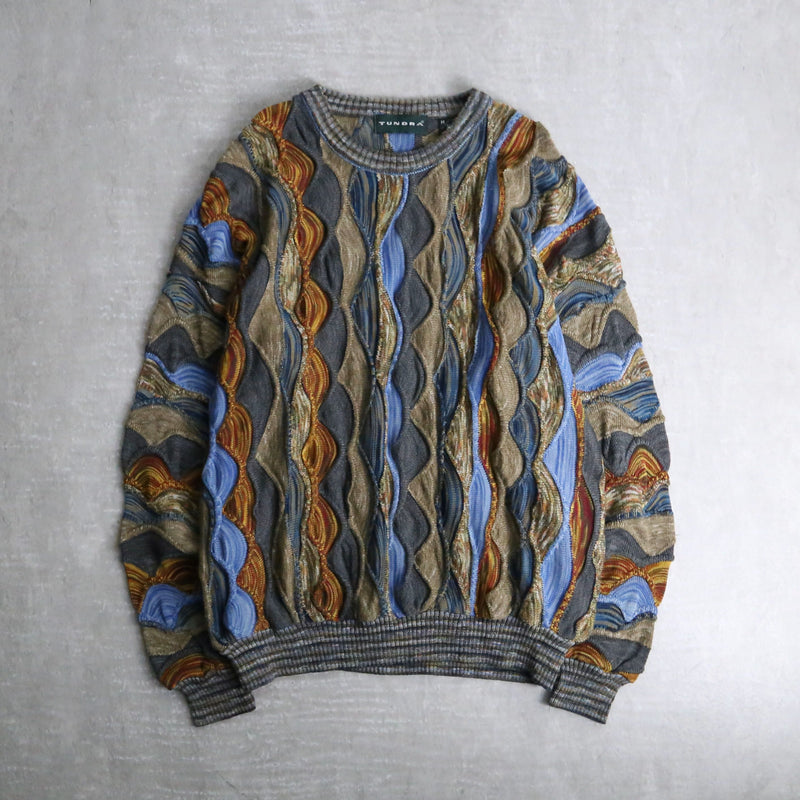 “TUNDRA” dull color 3D design knit