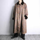 antique paisley print faux fur coat