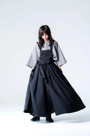 BISHOOL Double Satin Wrap KIMONO Cloth black