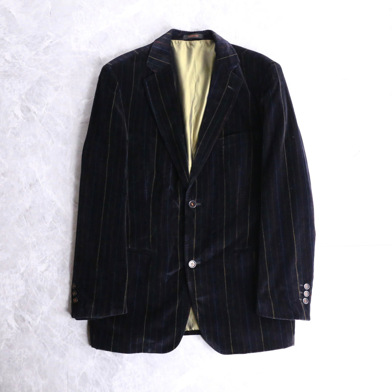 striped velor tailored jacket