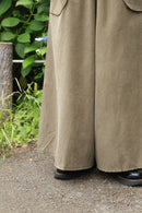 out pocket design khaki HAKAMA pants