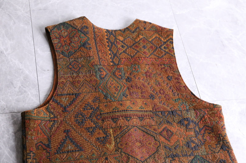 ethnic multicolor gobelin vest