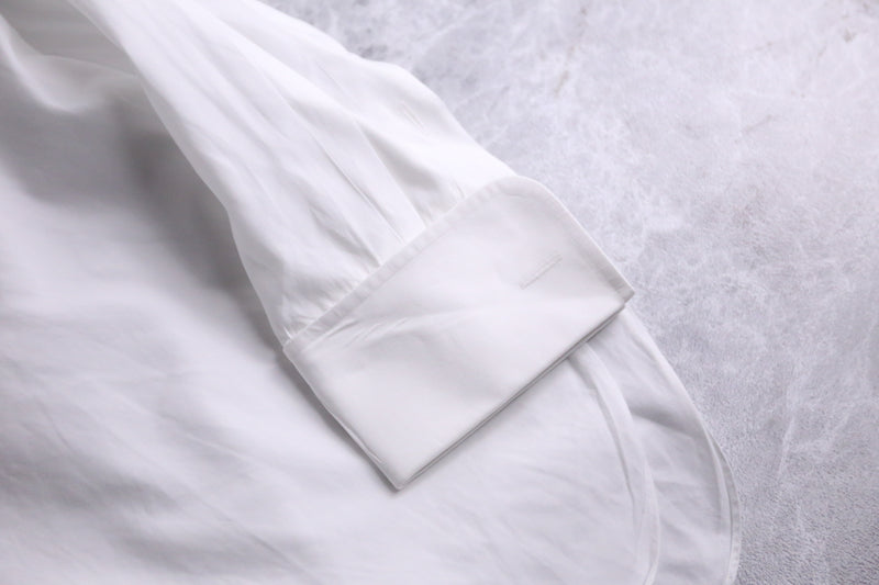 “Christian Dior”white ruffle dress shirt