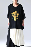 BISHOOL Giza Cotton Classic Big-T -向日葵 black-